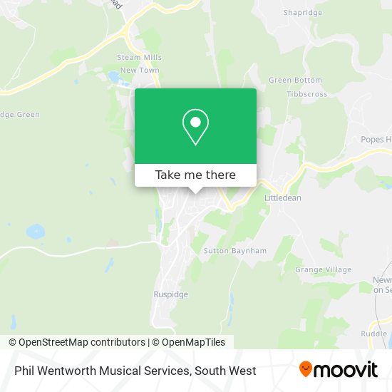 Phil Wentworth Musical Services map
