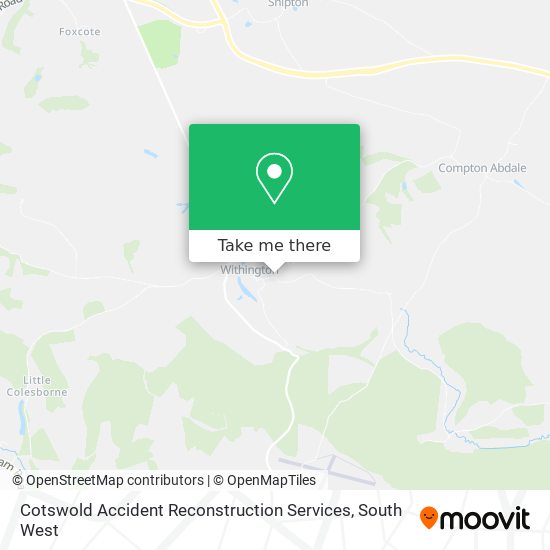 Cotswold Accident Reconstruction Services map