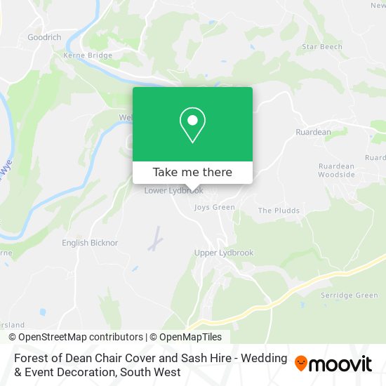 Forest of Dean Chair Cover and Sash Hire - Wedding & Event Decoration map
