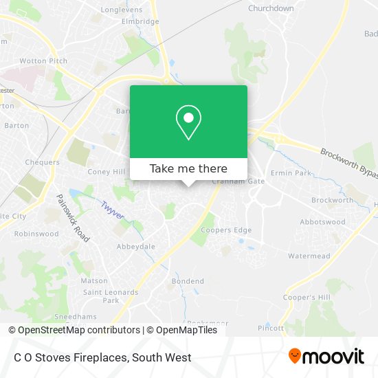 C O Stoves Fireplaces map