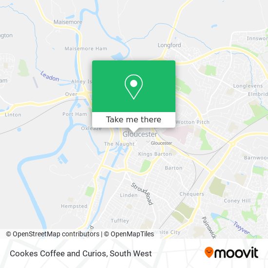 Cookes Coffee and Curios map