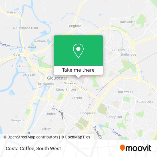 Costa Coffee map