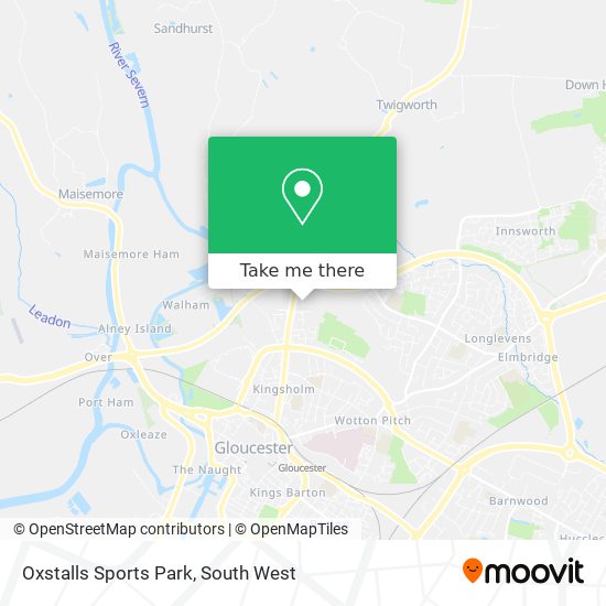 Oxstalls Sports Park map