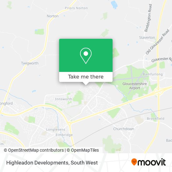 Highleadon Developments map