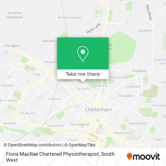 Fiona MacRae Chartered Physiotherapist map