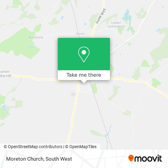 Moreton Church map