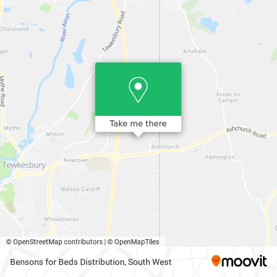 Bensons for Beds Distribution map