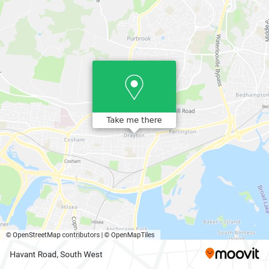 Havant Road map