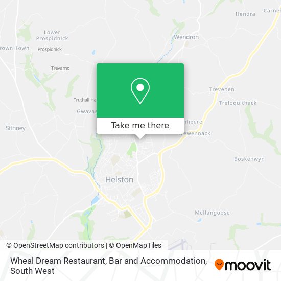 Wheal Dream Restaurant, Bar and Accommodation map