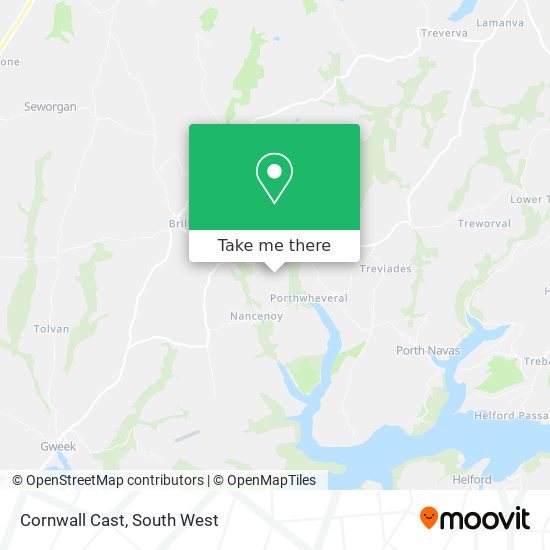 Cornwall Cast map
