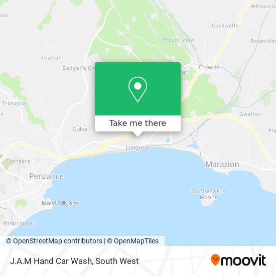 J.A.M Hand Car Wash map