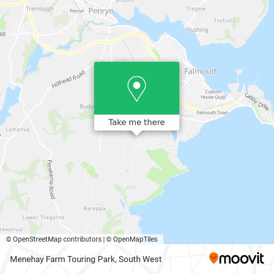 Menehay Farm Touring Park map