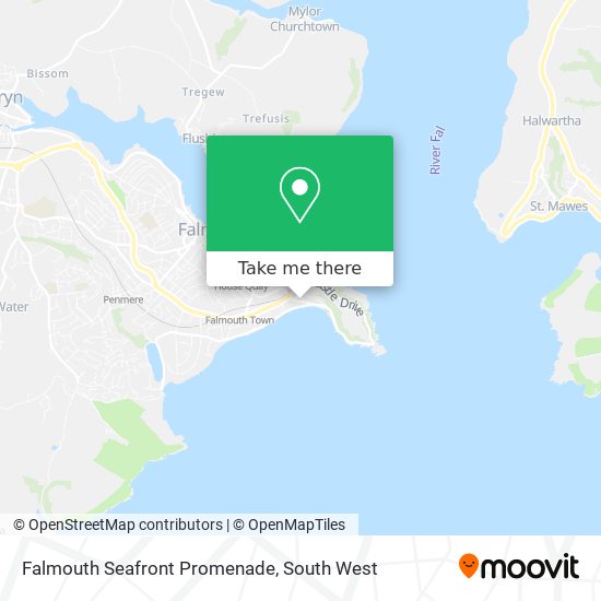 Falmouth Seafront Promenade map