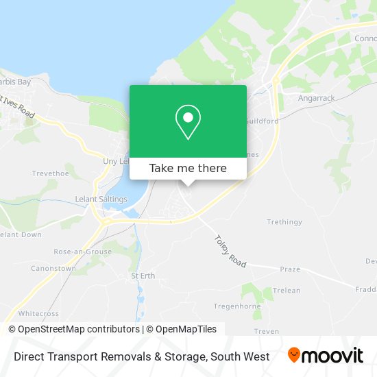 Direct Transport Removals & Storage map