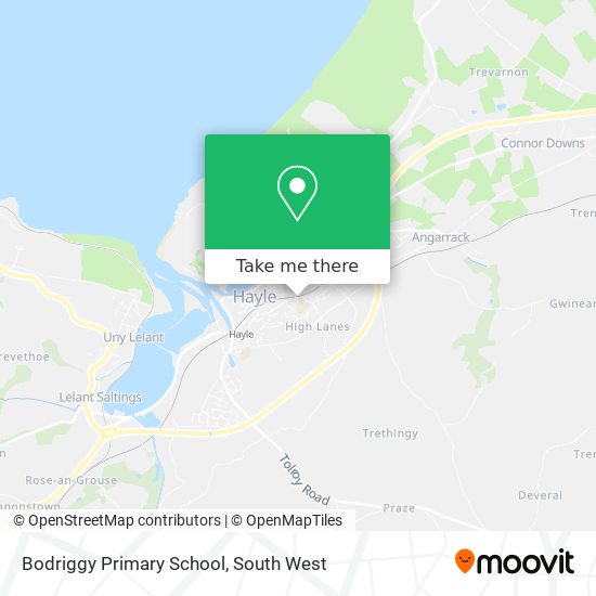 Bodriggy Primary School map