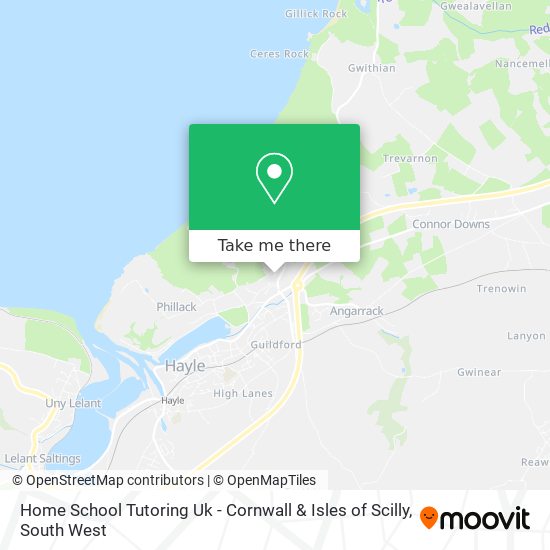 Home School Tutoring Uk - Cornwall & Isles of Scilly map