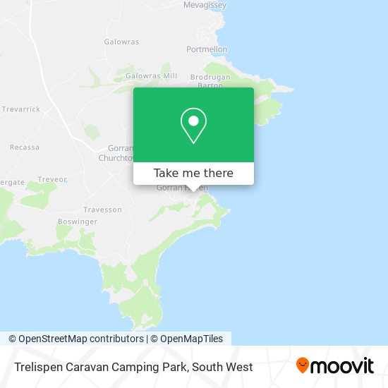 Trelispen Caravan Camping Park map