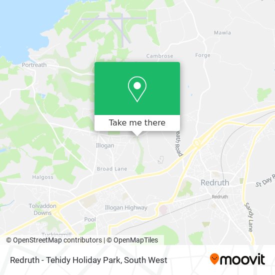 Redruth - Tehidy Holiday Park map