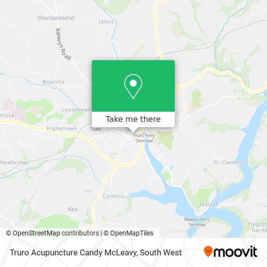 Truro Acupuncture Candy McLeavy map