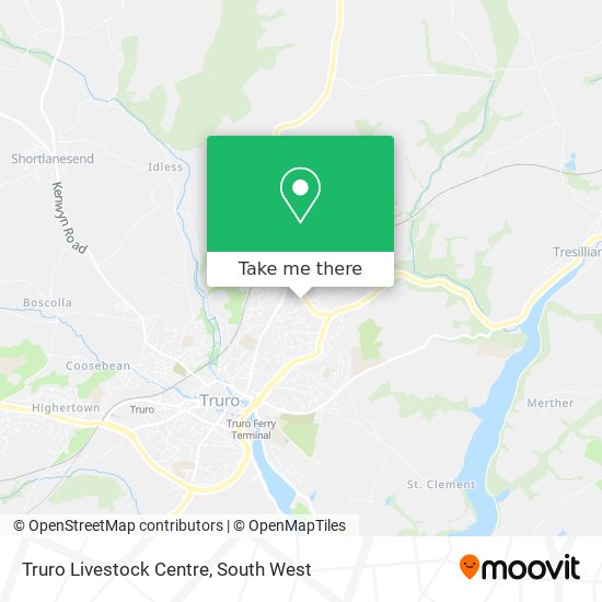 Truro Livestock Centre map