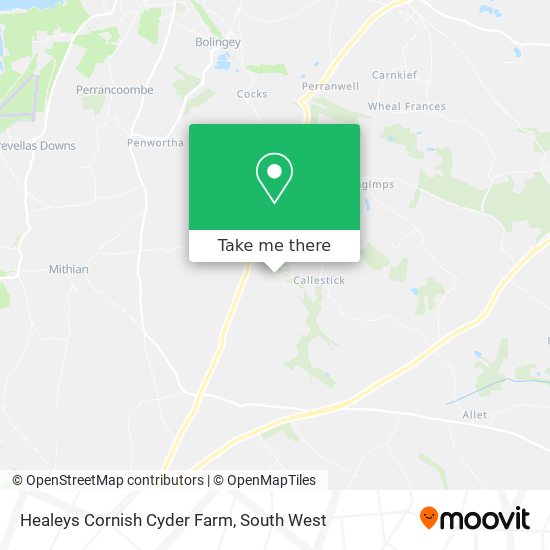 Healeys Cornish Cyder Farm map