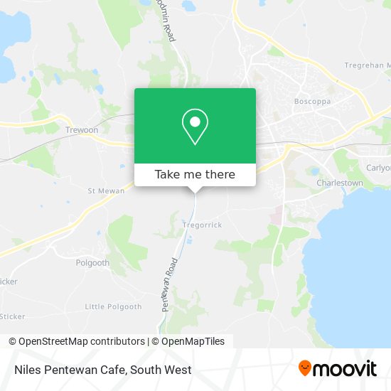 Niles Pentewan Cafe map