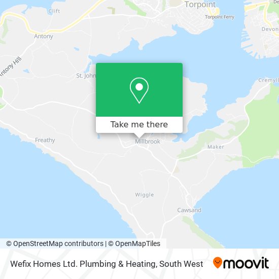 Wefix Homes Ltd. Plumbing & Heating map