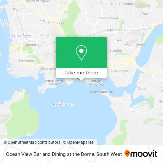 Ocean View Bar and Dining at the Dome map