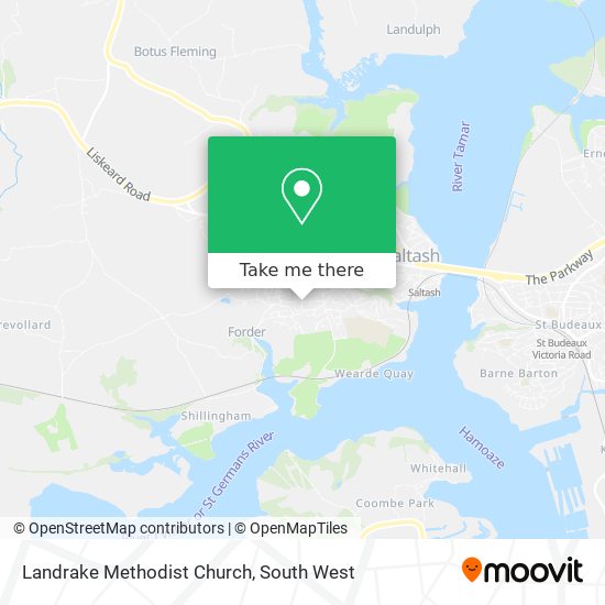 Landrake Methodist Church map