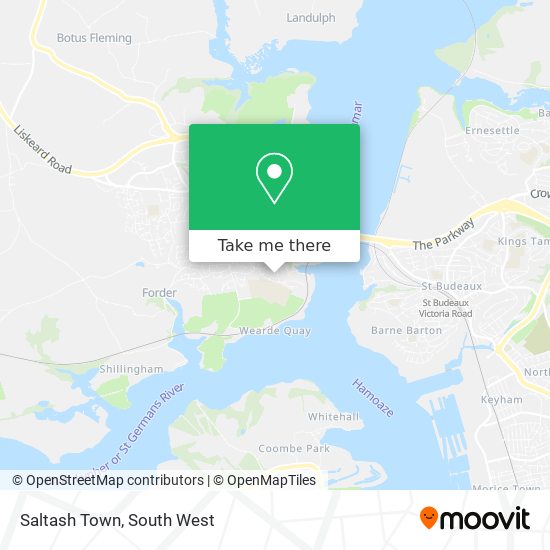 Saltash Town map