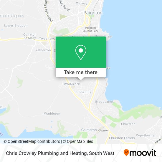 Chris Crowley Plumbing and Heating map