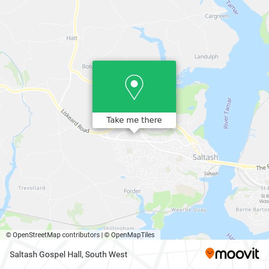 Saltash Gospel Hall map