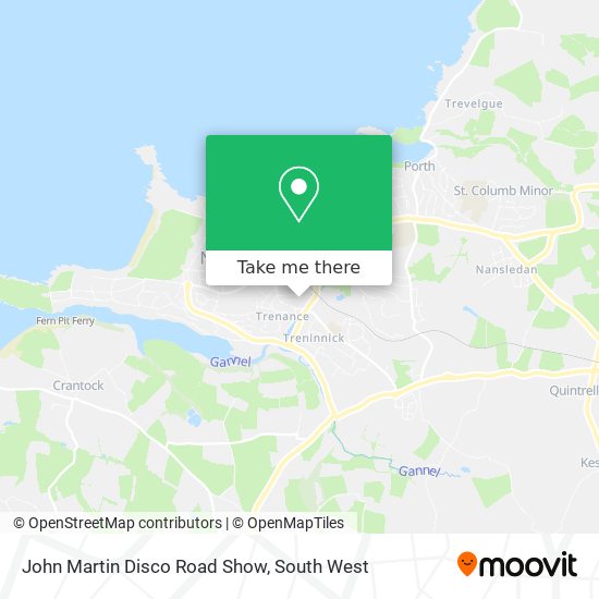 John Martin Disco Road Show map