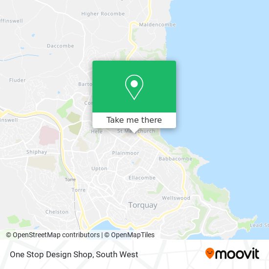 One Stop Design Shop map
