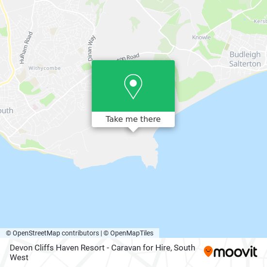 Devon Cliffs Haven Resort - Caravan for Hire map