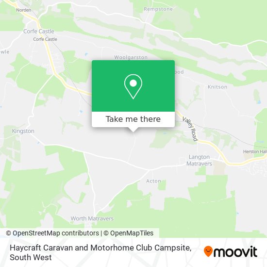 Haycraft Caravan and Motorhome Club Campsite map