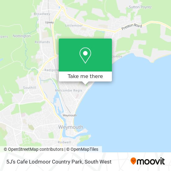5J’s Cafe Lodmoor Country Park map