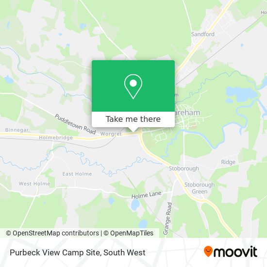 Purbeck View Camp Site map