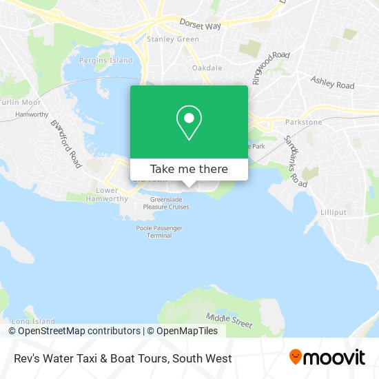 Rev's Water Taxi & Boat Tours map