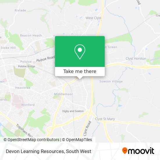 Devon Learning Resources map