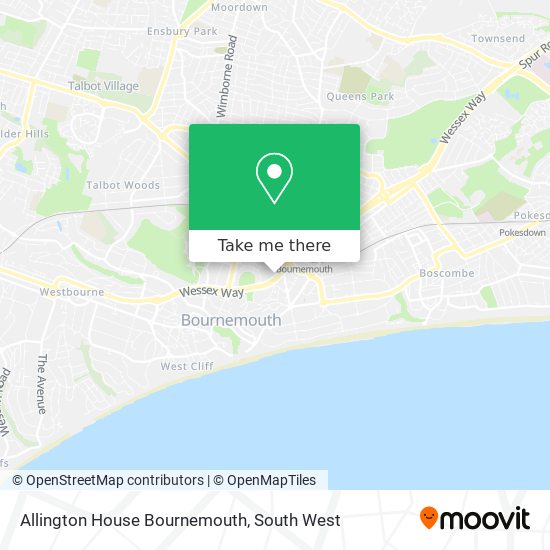 Allington House Bournemouth map