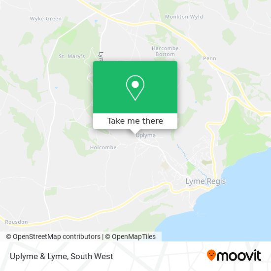 Uplyme & Lyme map