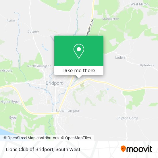 Lions Club of Bridport map