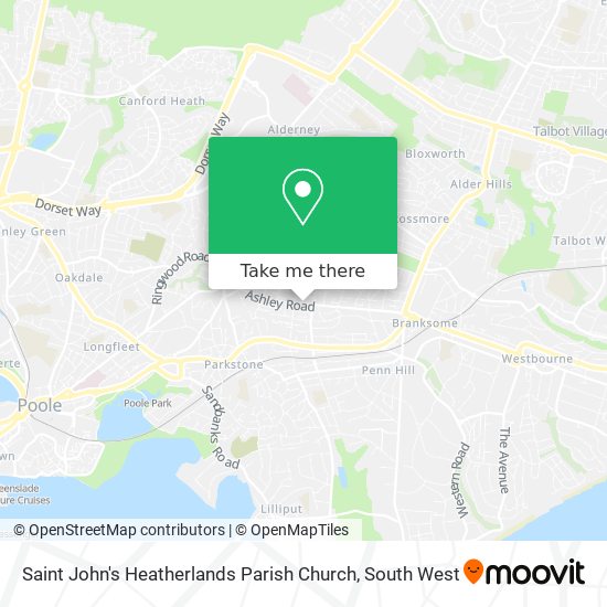 Saint John's Heatherlands Parish Church map