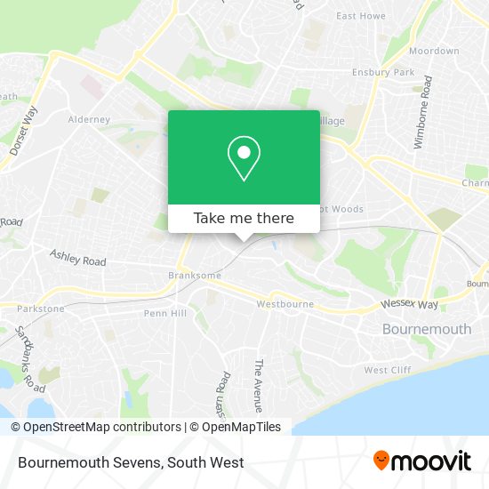 Bournemouth Sevens map