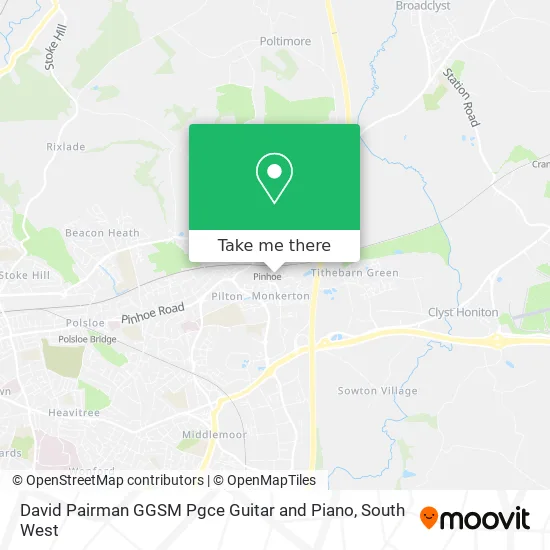 David Pairman GGSM Pgce Guitar and Piano map