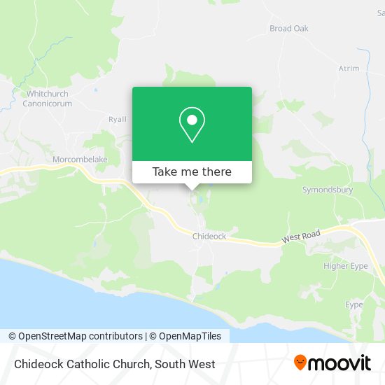 Chideock Catholic Church map