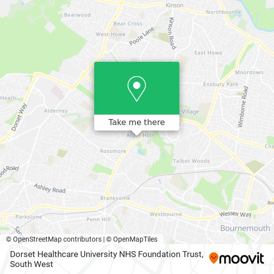 Dorset Healthcare University NHS Foundation Trust map