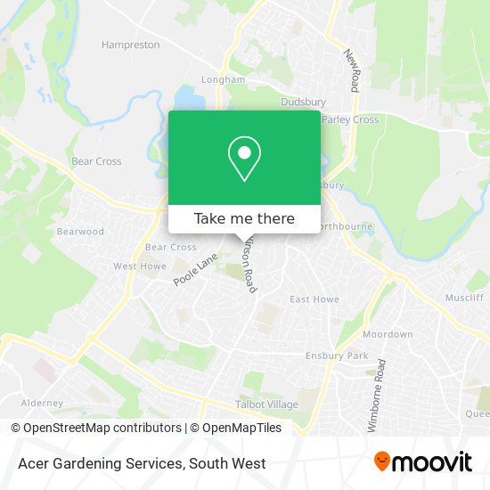 Acer Gardening Services map