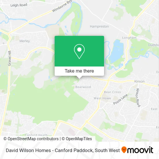 David Wilson Homes - Canford Paddock map